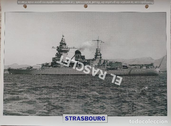 Coleccionismo: FICHA COLECIONABLE NAVIO DE BATALLA - STRASBOURG - FRANCIA 1936