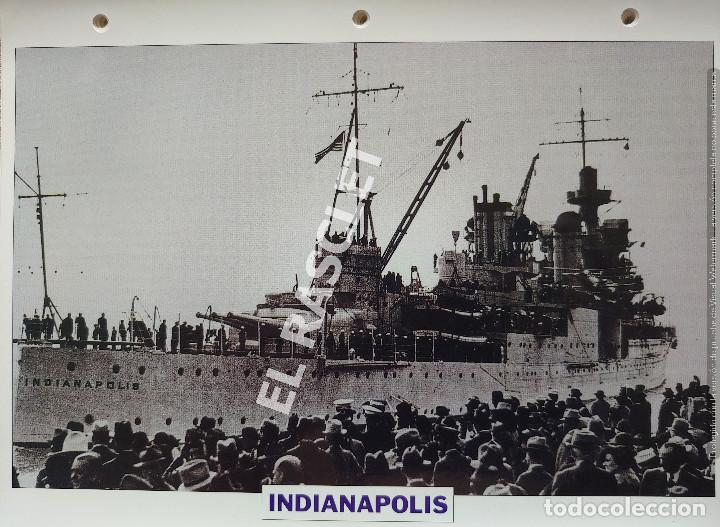 Coleccionismo: FICHA COLECIONABLE NAVIO DE BATALLA - INDIANAPOLIS - ESTADOS UNIDOS 1932