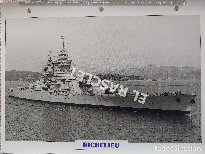 Coleccionismo: FICHA COLECIONABLE NAVIO DE BATALLA - RICHELIEU - FRANCIA 1939