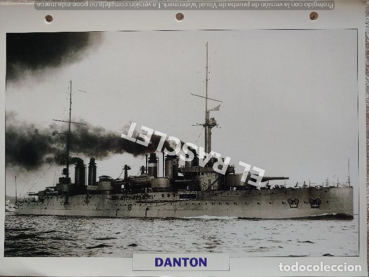 Coleccionismo: FICHA COLECIONABLE NAVIO DE BATALLA -DANTON - FRANCIA 1906