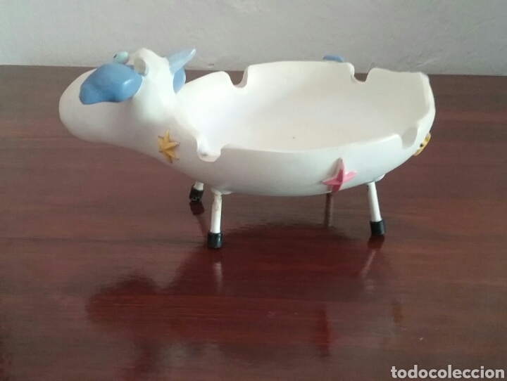 Coleccionismo: CENICERO CON FORMA Y CABEZA DE VACA. - Foto 2