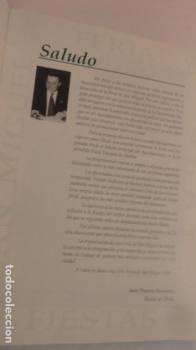 Coleccionismo: ANTIGUO PROGRAMA.FERIA SAN MIGUEL UBEDA 1996 - Foto 3