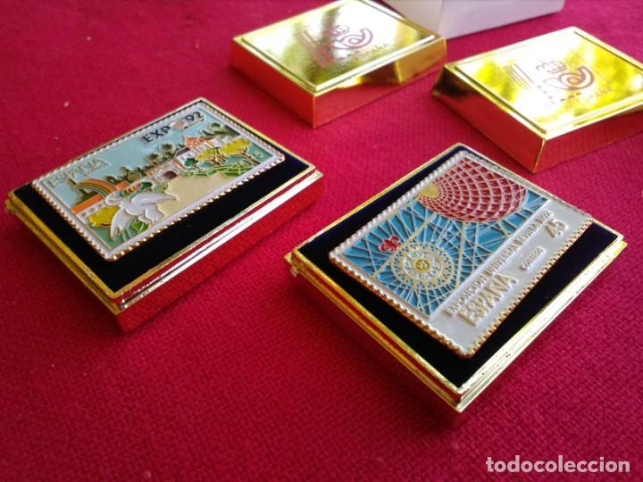 Coleccionismo: Sellos met&aacute;licos Expo 92 - Foto 1