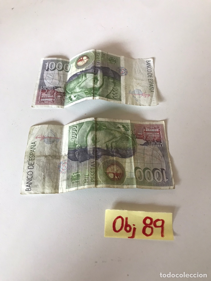 Coleccionismo: DOS BILLETES MIL PESETAS - Foto 2