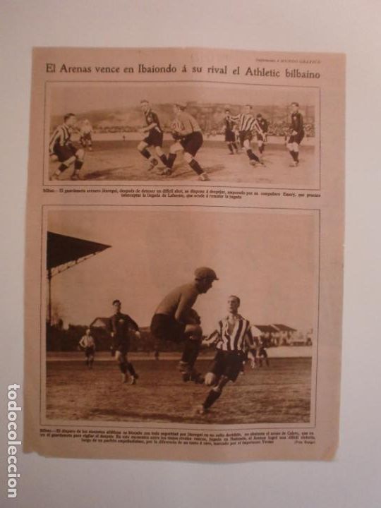 Coleccionismo: EL ARENAS VENCE EN IBAIONDO AL ATHLETIC DE BILBAO 1 A 0 -