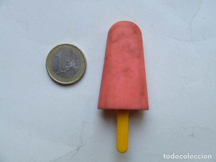 Coleccionismo: BORRADOR GOMA DE BORRAR HELADO POLO DE FRESA A&Ntilde;OS 70-80