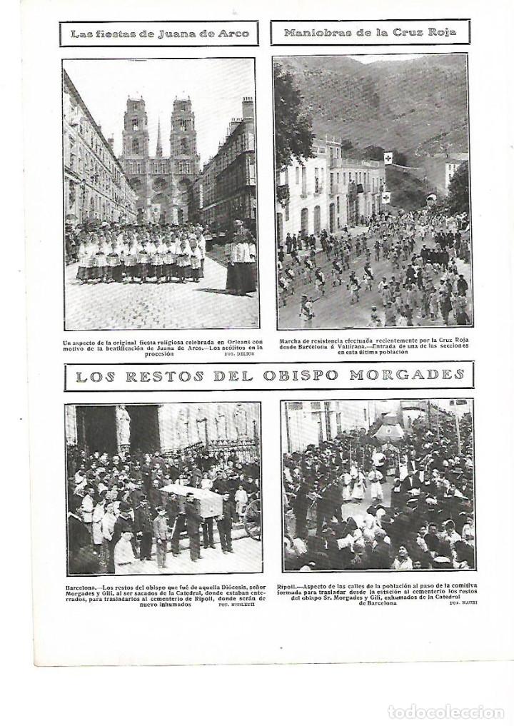 Colecionismo: A&Ntilde;O 1909 RECORTE PRENSA ENTIERRO TRASLADO RESTOS MORTALES OBISPO MORGADES DE BARCELONA A RIPOLL