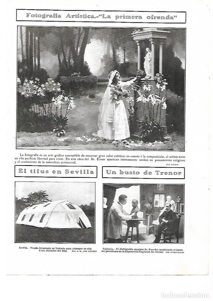 Sammelleidenschaft Papier: A&Ntilde;O 1909 RECORTE PRENSA VALENCIA ESCULTURA BUSTO DEL SE&Ntilde;OR TRENOR POR ESCULTOR PAREDES