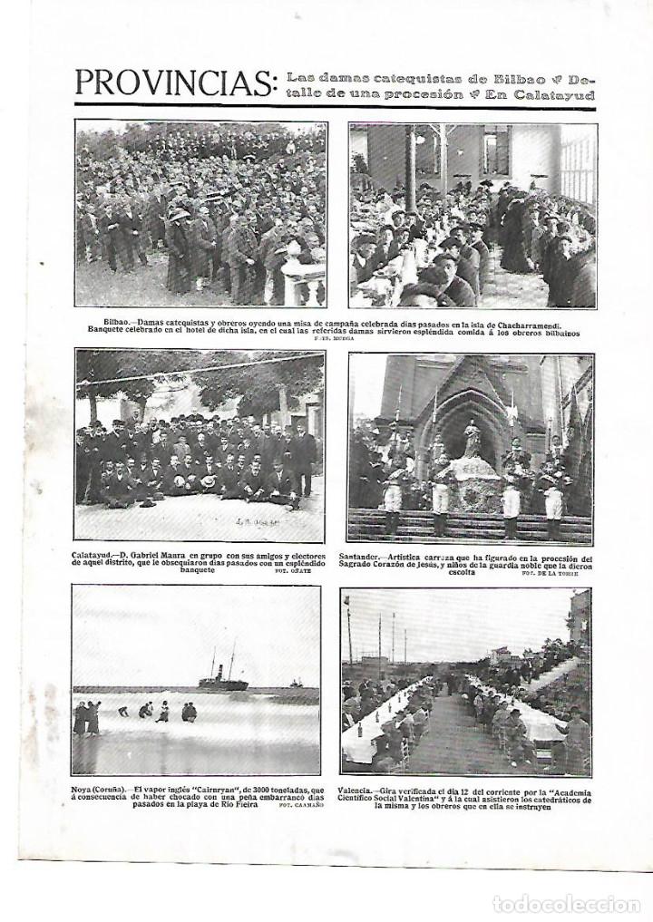 Collezionismo: A&Ntilde;O 1910 RECORTE PRENSA BILBAO BANQUETE HOTEL ISLA CHACHARRAMENDI OBREROS BILBAINOS