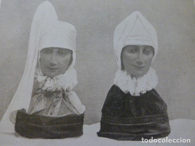Coleccionismo: PAIS VASCO TOCADOS DE MUJER ANTIGUA LAMINA A&Ntilde;OS 20