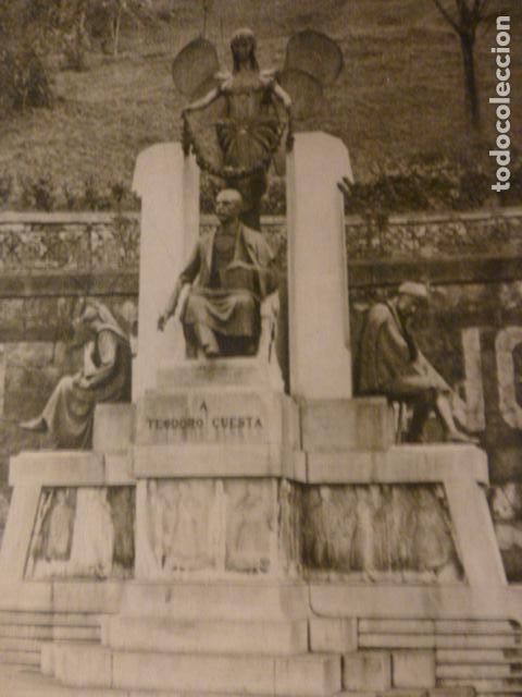 Coleccionismo: MIERES ASTURIAS MONUMENTO A TEODORO CUESTA ANTIGUO HUECOGRABADO