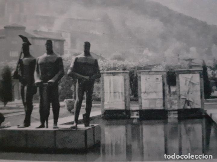 Collecting paper: CIA&Ntilde;O LANGREO ASTURIAS MONUMENTO A LOS HERMANOS FELGUEROSO ANTIGUO HUECOGRABADO