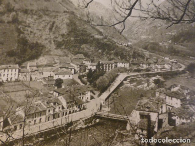 Coleccionismo: BELMONTE DE MIRANDA ASTURIAS VISTA ANTIGUA LAMINA HUECOGRABADO