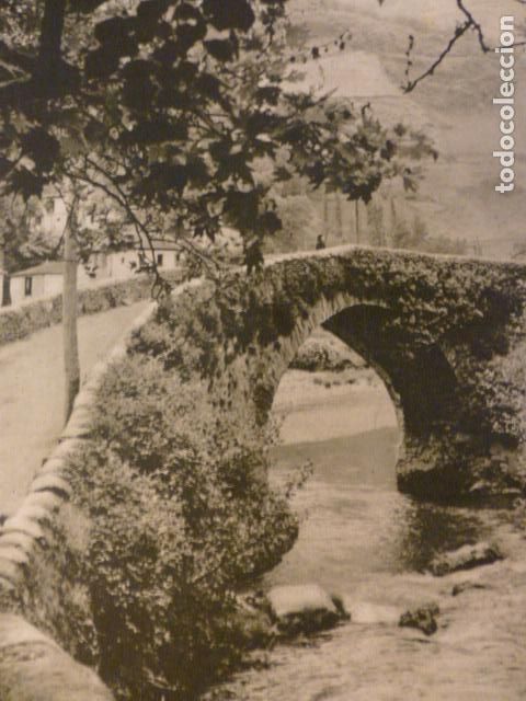 Coleccionismo: CANGAS DE NARCEA ASTURIAS PUENTE VIEJO ANTIGUA LAMINA HUECOGRABADO