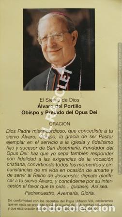 Colecionismo: RECORDATORIO DE - EL SIERVO DE DIOS ALVARO DEL PORTILLO , OBISPADO Y PRELADO DEL OPUS DEI -