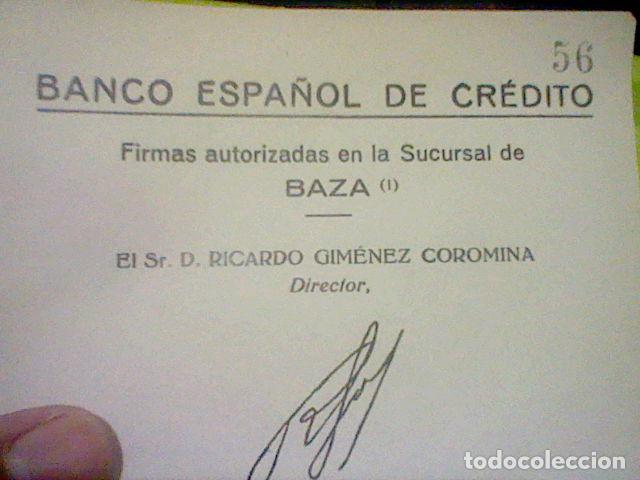 Collezionismo: BAZA BANCO ESPA&Ntilde;OL CREDITO HOJA FIRMA IMPRESA AVTORIZADA HOJA 21 X 14 CMS ANTIGVA