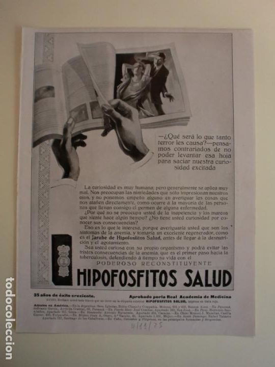 Coleccionismo: JARABE HIPOFOSFITOS SALUD - BANQUETE EN EL HOTEL RITZ - ALCALDE BARCELONA CALLE BAILEN - 4/11/1925