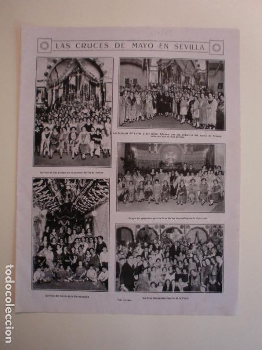 Coleccionismo: LAS CRUCES DE MAYO EN SEVILLA - INAUGURACION FERIA MUESTRARIO VALENCIA - 27/5/1925
