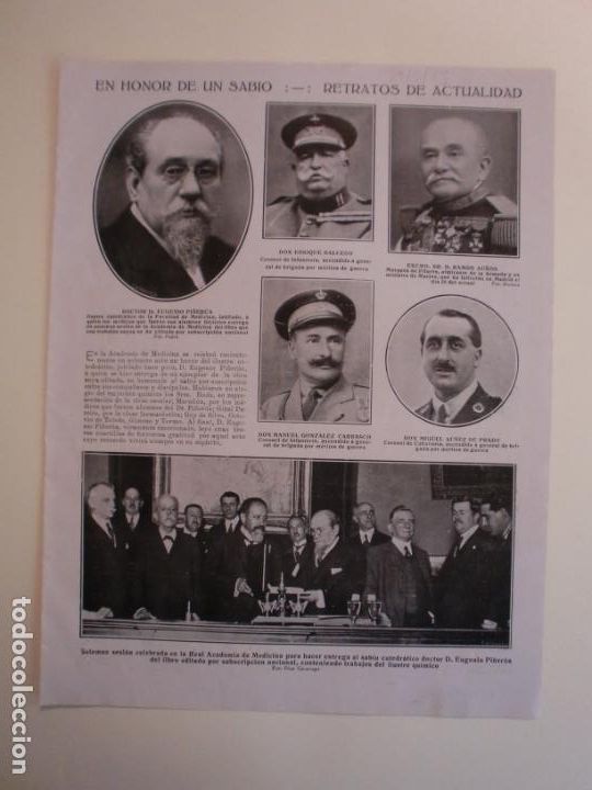 Coleccionismo: DOCTOR D. EUGENIO PI&Ntilde;ER&Uacute;A - RETRATOS DE ACTUALIDAD - NOTAS DE BARCELONA - 27/5/1925