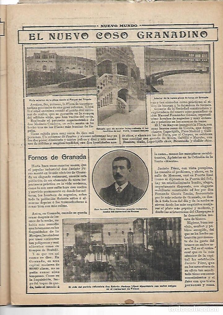 Collecting paper: A&Ntilde;O 1913 RECORTE PRENSA GRANADA NUEVA PLAZA DE TOROS NUEVO COSO GRANADINO