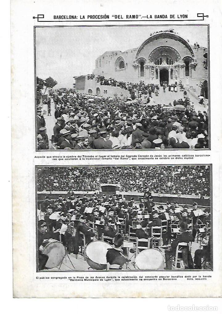 Sammelleidenschaft Papier: A&Ntilde;O 1913 BARCELONA PLAZA TOROS LAS ARENAS CONCIERTO BANDA MUSICA HARMONIE MUNICIPALE DE LYON