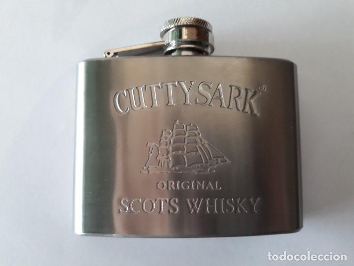 Coleccionismo: petaca de Cutty Sark de acero inoxidable 4Oz - Foto 1