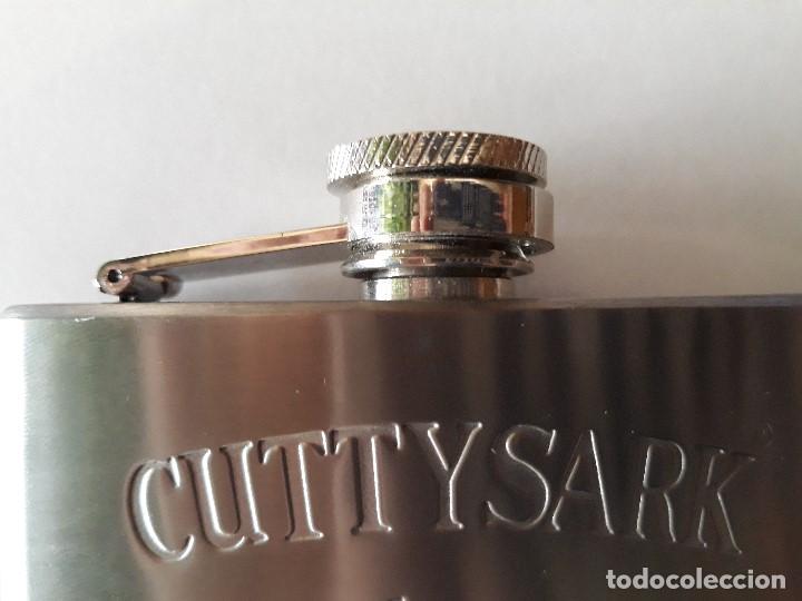 Coleccionismo: petaca de Cutty Sark de acero inoxidable 4Oz - Foto 3