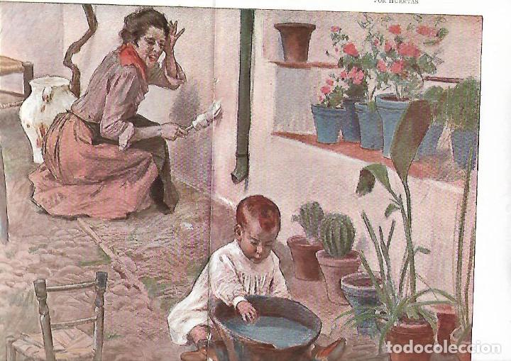 Collezionismo: A&Ntilde;O 1905 RECORTE PRENSA PINTURA DIBUJO T'ETARAS QUIETO MARDITO E COSE POR HUERTAS DOBLE PAGINA MADRE