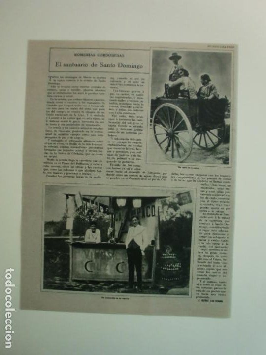 FIJAPELO VARON DANDY PARERA A. MANAU - ROMERIA SANTUARIO DE SANTO DOMINGO CORDOBA - 9/4/1930 (Coleccionismo - Laminas, Programas y Otros Documentos)