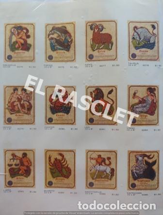 Collecting paper: ANTIGUA LAMINA DE LOS SIGNOS ZODIACOS , Y REPRODUCCIONES RELIGIOSAS -