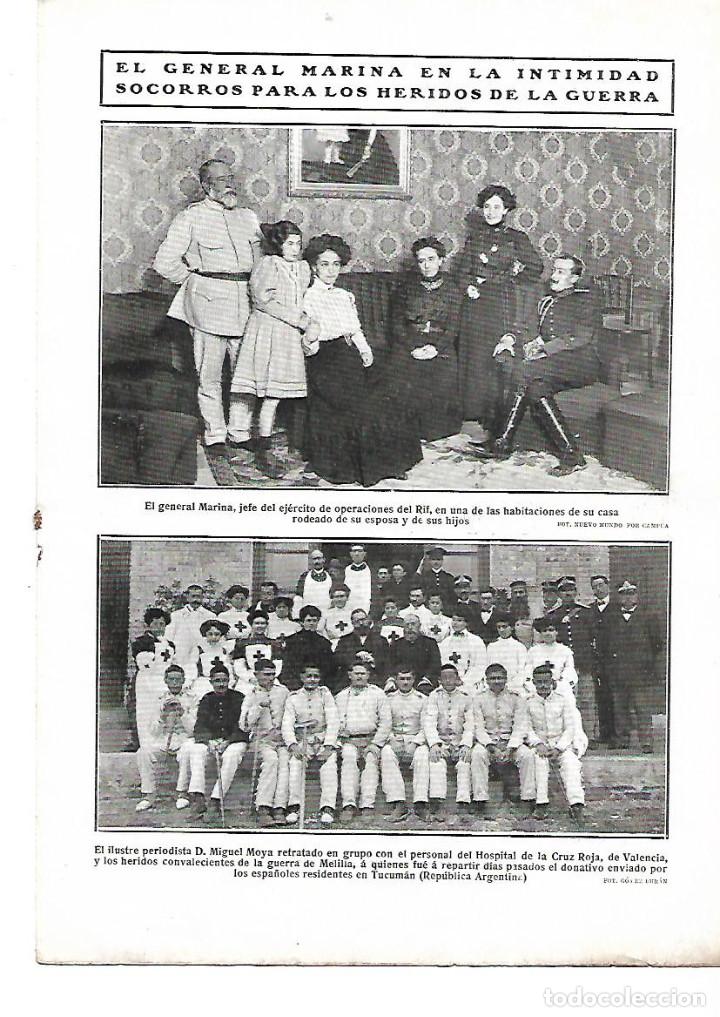 Collectionnisme: A&Ntilde;O 1909 RECORTE PRENSA PERSONAL CRUZ ROJA HOSPITAL DE VALENCIA HERIDOS DONATIVO ESPA&Ntilde;OLES TUCUMAN