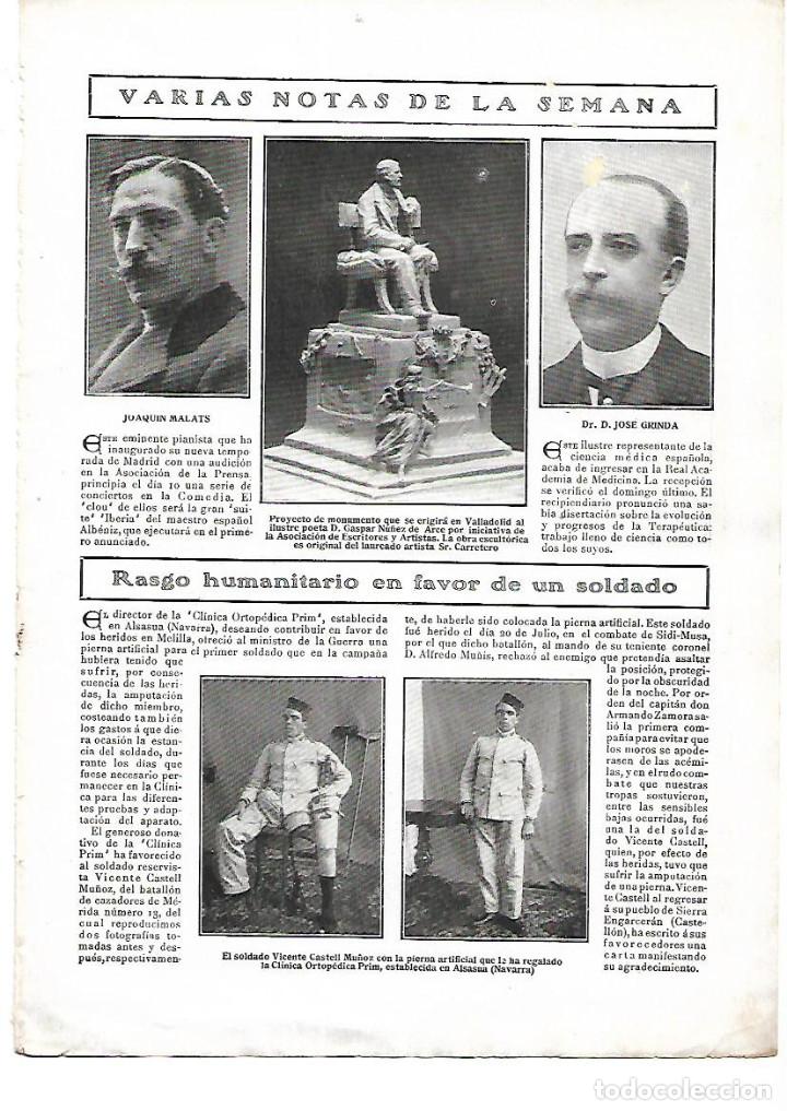 Coleccionismo: A&Ntilde;O 1909 RECORTE PRENSA VALLADOLID PROYECTO MONUMENTO POETA NU&Ntilde;EZ DE ARCE ESCULTURA CARRETERO