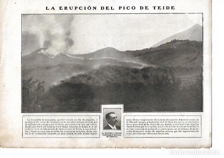 Coleccionismo: A&Ntilde;O 1909 RECORTE PRENSA CANARIAS TENERIFE ERUPCION DEL PICO DEL TEIDE VOLCAN