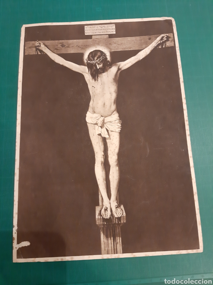 Collezionismo: LAMINA ANTIGUA CRISTO CRUZ 8&times;25 RELIGIOSO