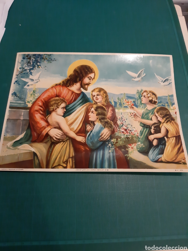 Collezionismo: LAMINA ANTIGUA DEJAD QUE LOS NI&Ntilde;OS VENGAN A NI N 9051 25X 20 Religioso