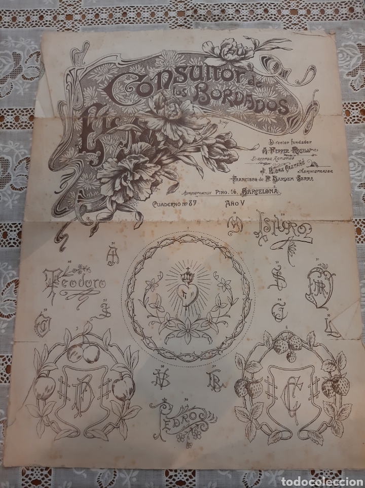 Collectionnisme: BORDADOS FERRER ROSELL BARCELONA ALGOD&Oacute;N CRUZ PARIS