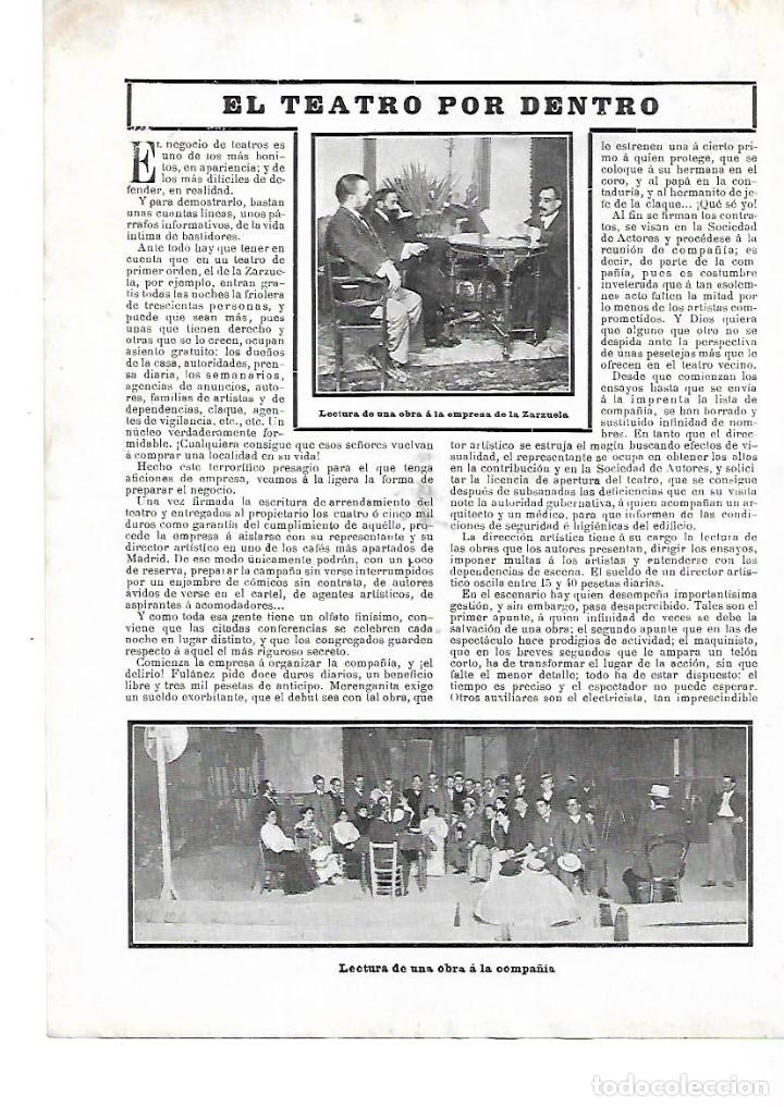 Colecionismo: A&Ntilde;O 1904 TEATRO LA ZARZUELA PROCESO DE UNA OBRA LECTURA A LA EMPRESA A LOS ACTORES ENSAYO COROS