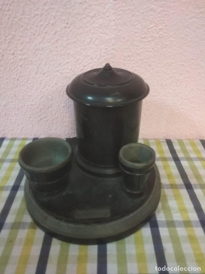 Coleccionismo: Bote de tabaco de laca antigua - Foto 1