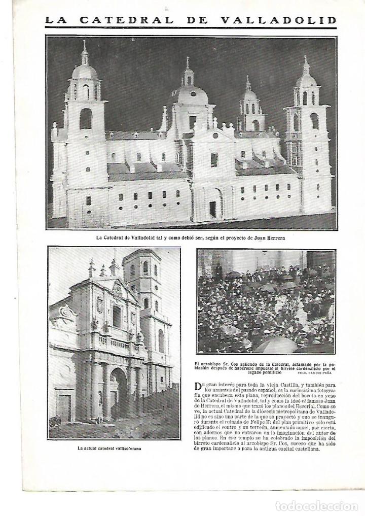 Collezionismo: A&Ntilde;O 1911 RECORTE PRENSA LA CATEDRAL DE VALLADOLID PROYECTO JUAN HERRERA ARZOBISPO COS BIRRETE