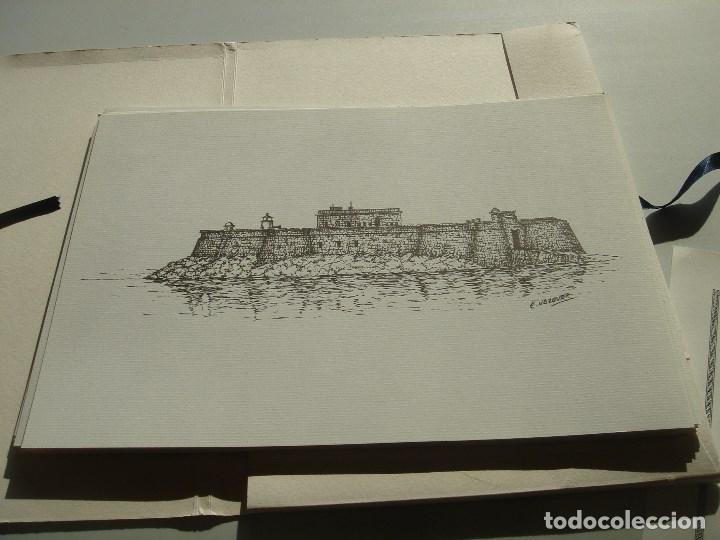 Coleccionismo: arquitecturas de la coru&ntilde;a 22 plumillas en tinta - Foto 3