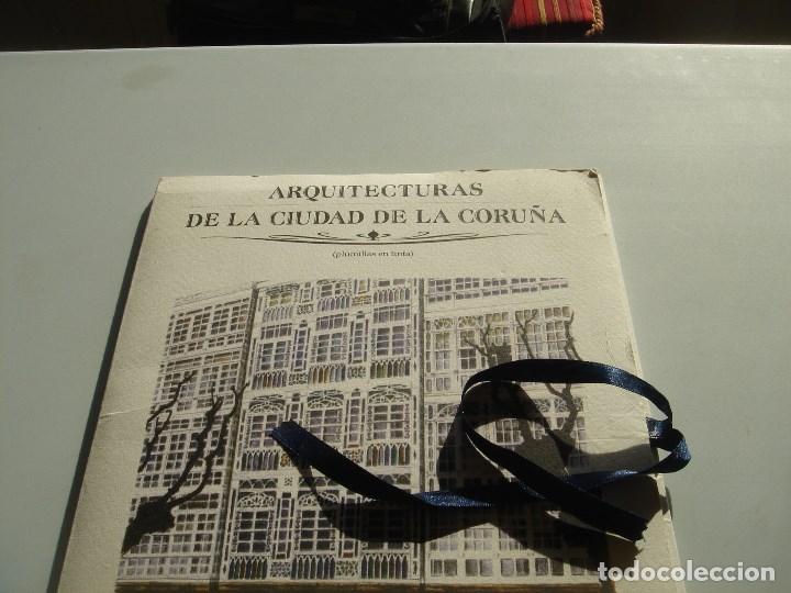 Coleccionismo: arquitecturas de la coru&ntilde;a 22 plumillas en tinta - Foto 2