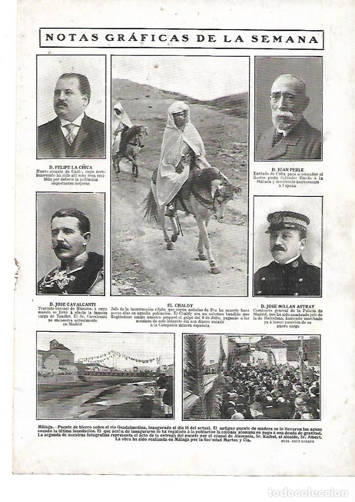 Collectionnisme: A&Ntilde;O 1909 RECORTE PRENSA MALAGA INAUGURACION Y ENTREGA PUENTE SOBRE EL RIO GUADALMEDINA