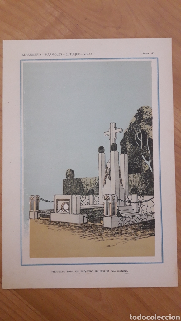 Collezionismo: L&Aacute;MINA ALBA&Ntilde;ILER&Iacute;A 32X22CMS MAUSOLEO CEMENTERIO