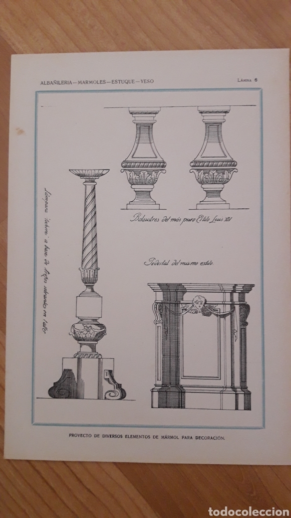 Collezionismo: TRES L&Aacute;MINAS ALBA&Ntilde;ILER&Iacute;A 32X22CMS ELEMENTOS DECORATIVOS DE M&Aacute;RMOL