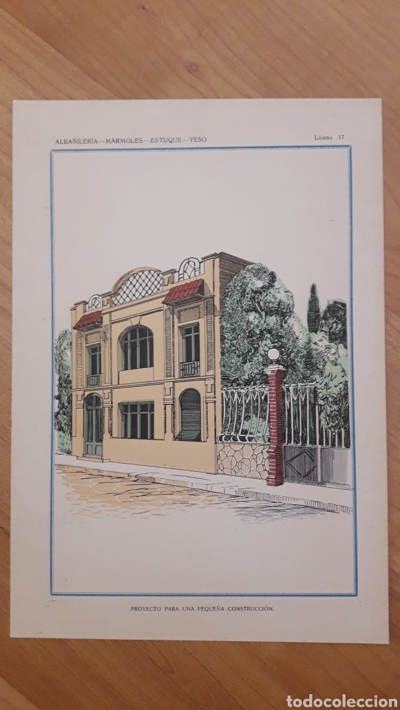 Collezionismo: CUATRO L&Aacute;MINAS ALBA&Ntilde;ILER&Iacute;A 32X22CMS PEQUE&Ntilde;A CONSTRUCCI&Oacute;N