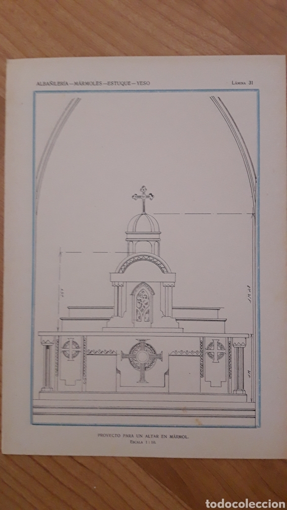 Collezionismo: TRES L&Aacute;MINAS ALBA&Ntilde;ILER&Iacute;A 32X22CMS ALTAR DE M&Aacute;RMOL PARA IGLESIA