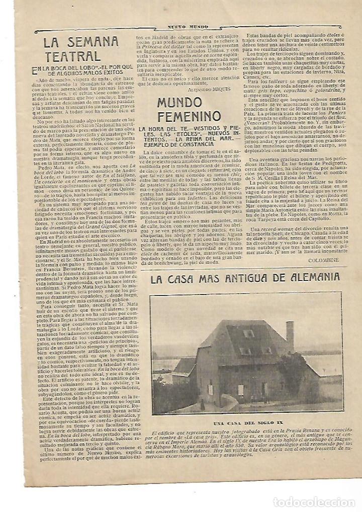 Collecting paper: A&Ntilde;O 1910 RECORTE PRENSA LA CASA GRIS CASA MAS ANTIGUA DE ALEMANIA