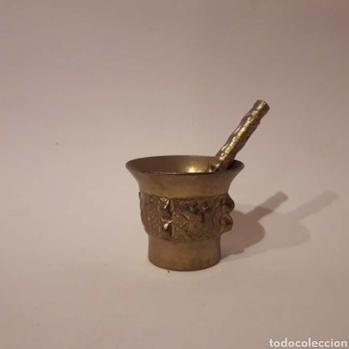 Coleccionismo: Mortero de bronce. Miniatura - Foto 2
