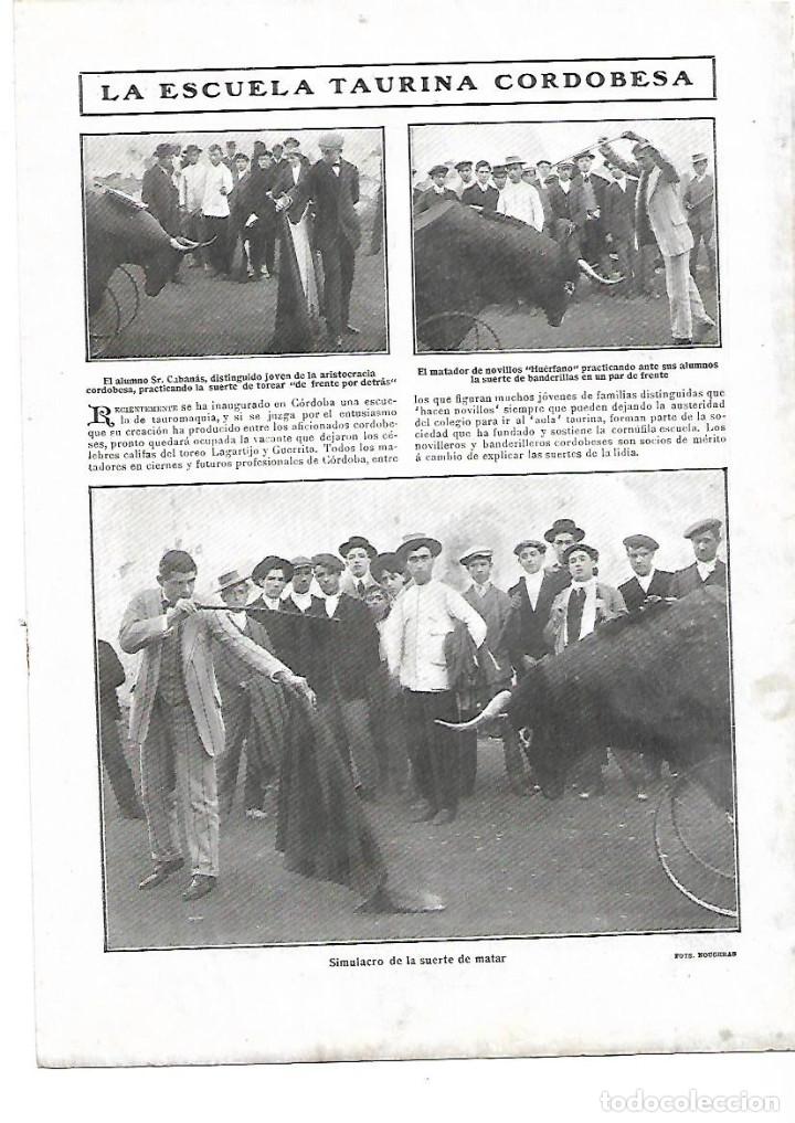 Collezionismo: A&Ntilde;O 1910 RECORTE PRENSA CORDOBA ESCUELA TAURINA TAUROMAQUIA TOREO