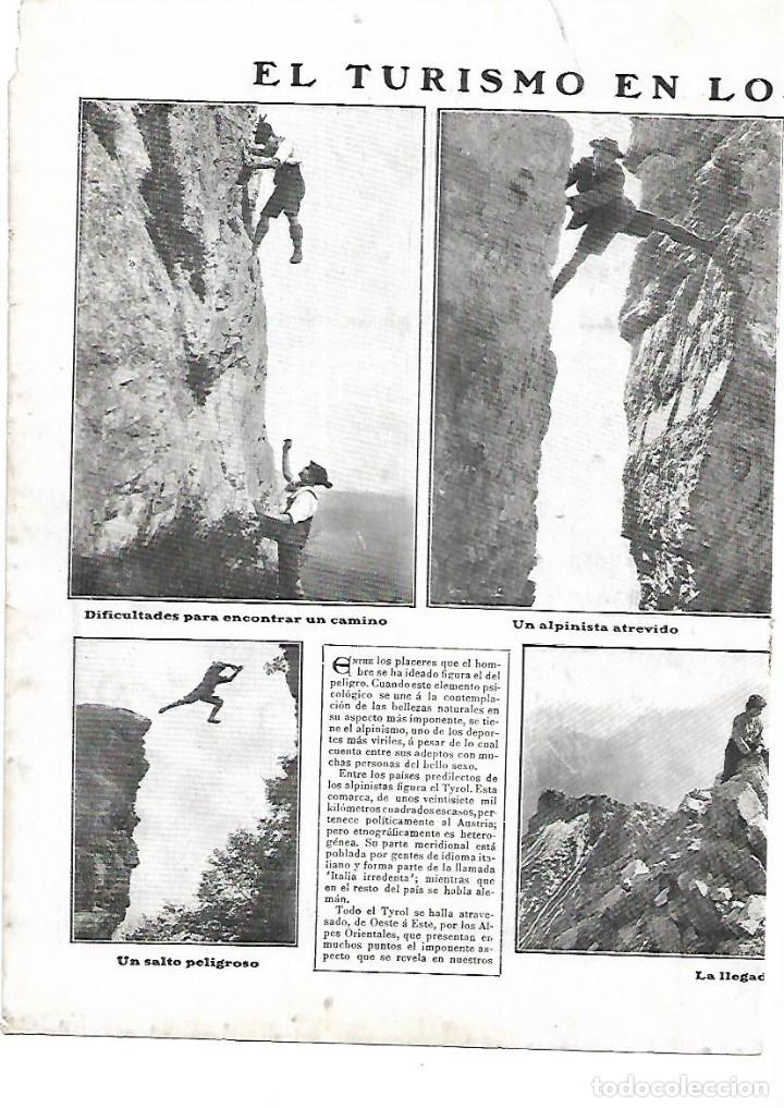 Colecionismo: A&Ntilde;O 1910 RECORTE PRENSA MONTA&Ntilde;ISMO ESCALADA TURISMO EN LOS ALPES DEL TIROL